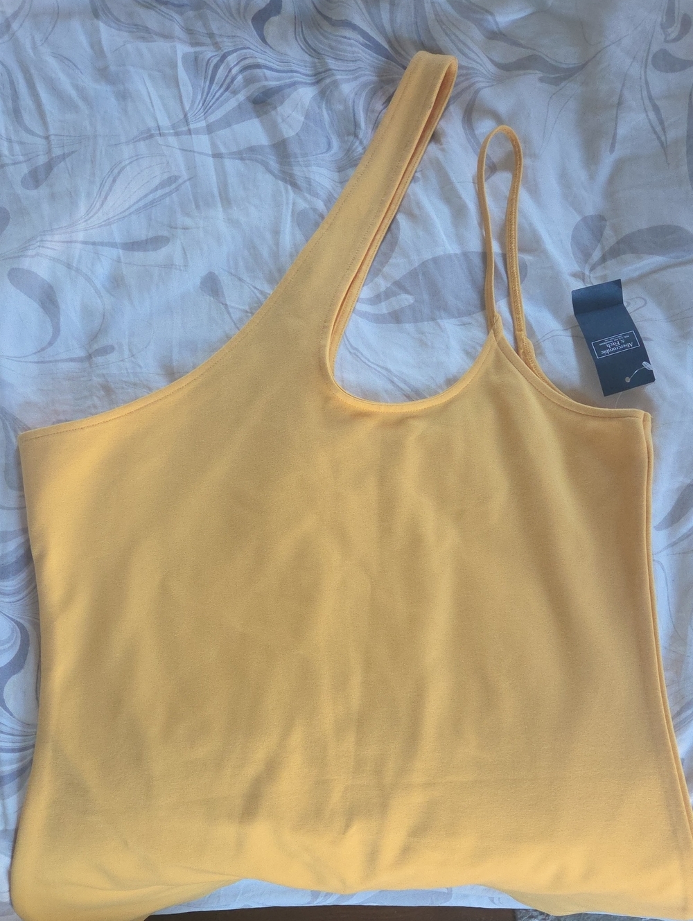 Abercrombie & Fitch Yellow One Shoulder Dress - Picture 4 of 7